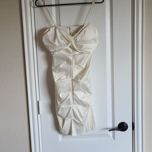 White mini cocktail dress